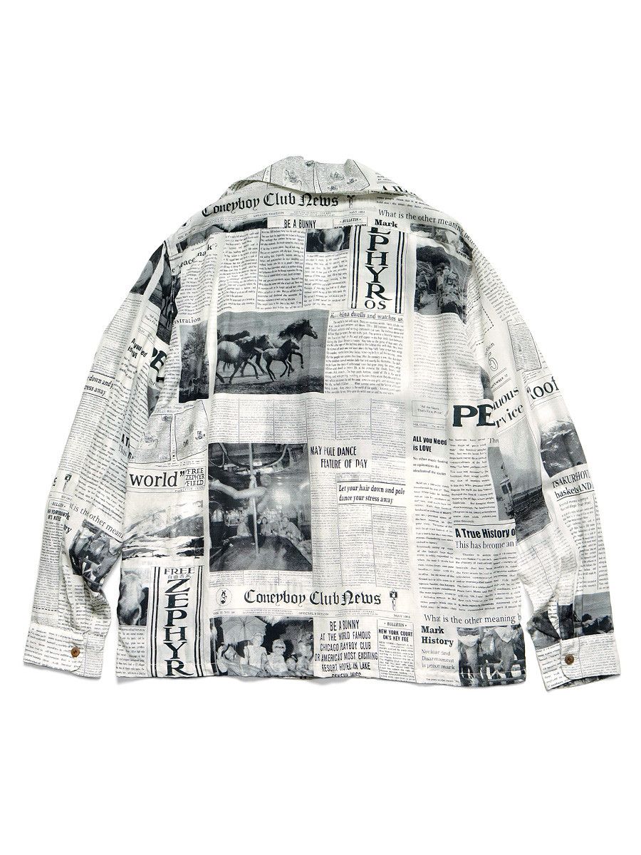 Kapital Kapital Silk rayon gypsy news paper open collar shirt Size US L / EU 52-54 / 3 - 2 Thumbnail