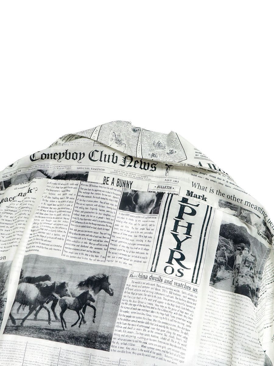 Kapital Kapital Silk rayon gypsy news paper open collar shirt Size US L / EU 52-54 / 3 - 8 Thumbnail