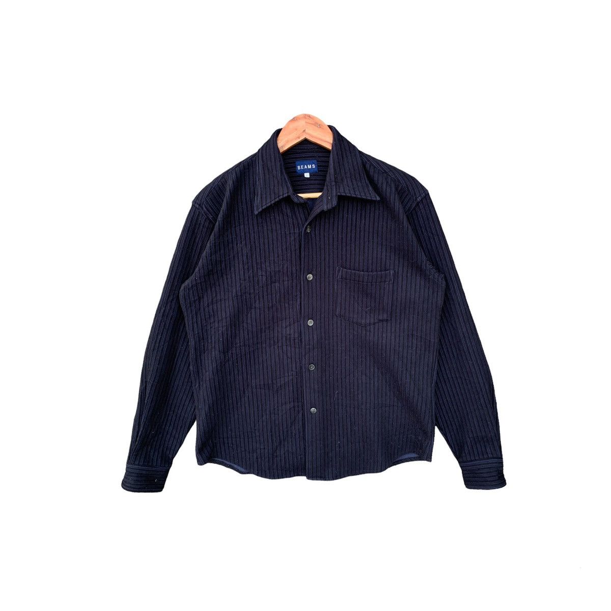 Vintage 90's Beams Button Up Beams Collar Long Sleeve Beams