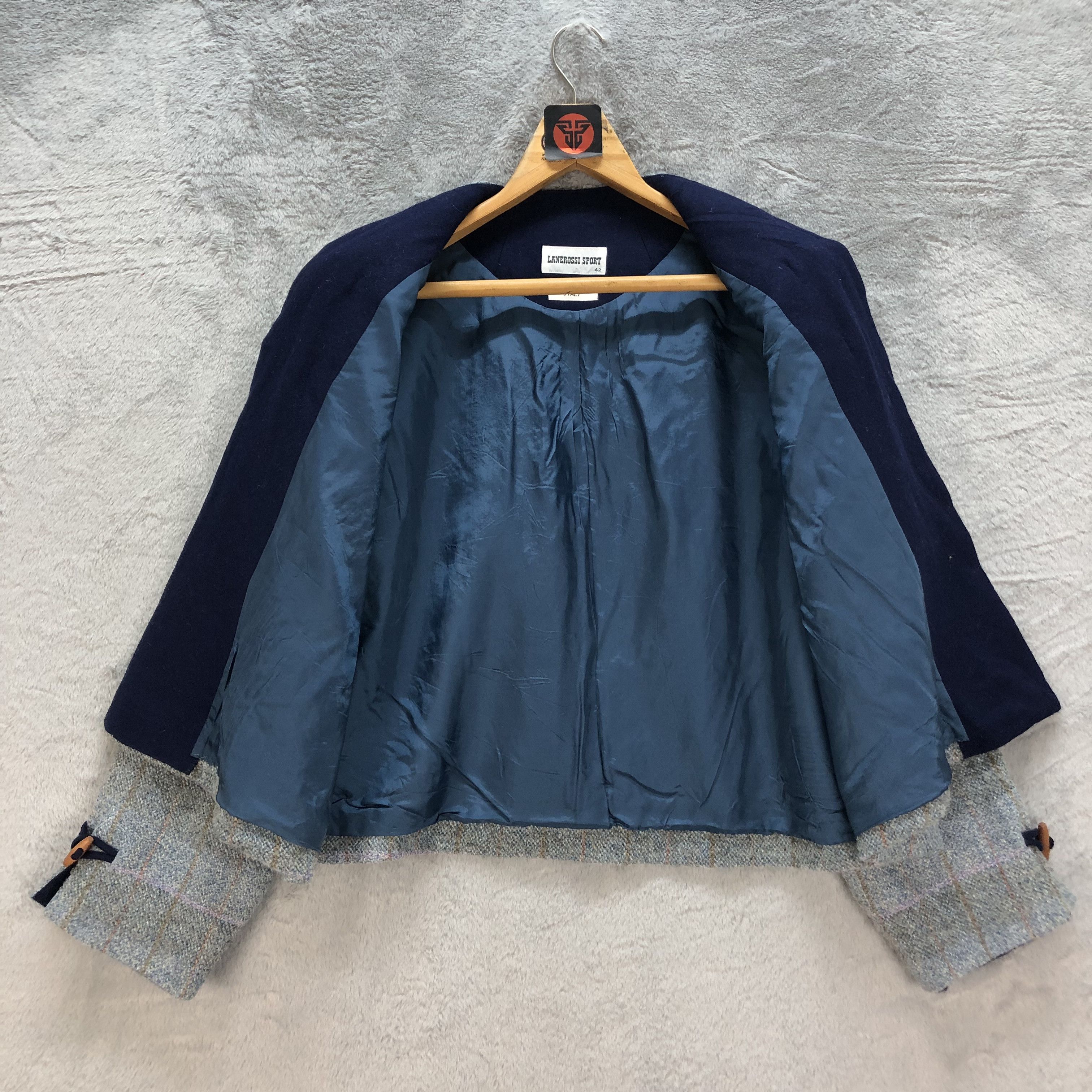 Japanese Brand LANEROSSI SPORT WOOL CROPPED COAT #6825-92 Size M / US 6-8 / IT 42-44 - 6 Thumbnail