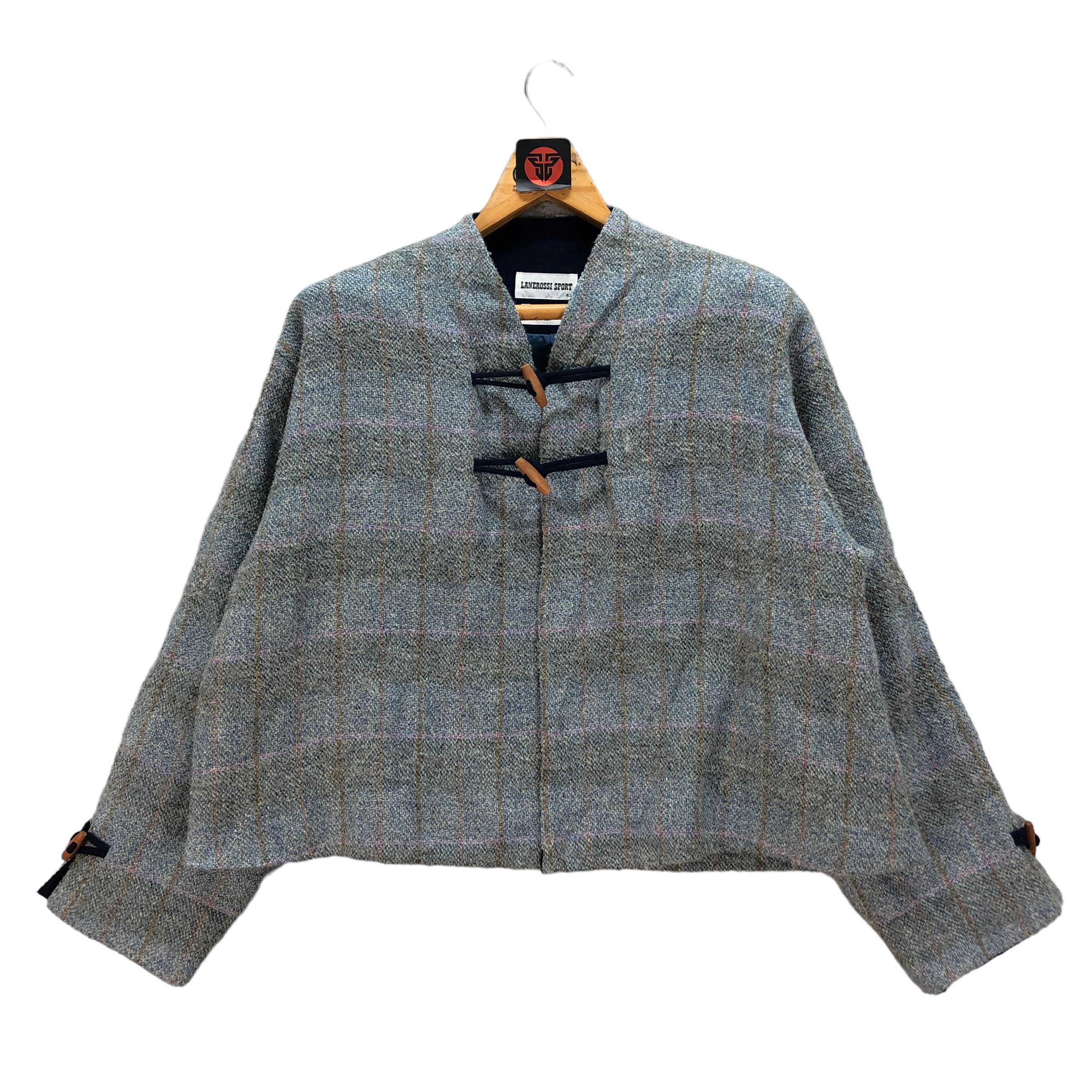 Japanese Brand LANEROSSI SPORT WOOL CROPPED COAT #6825-92 Size M / US 6-8 / IT 42-44 - 1 Thumbnail