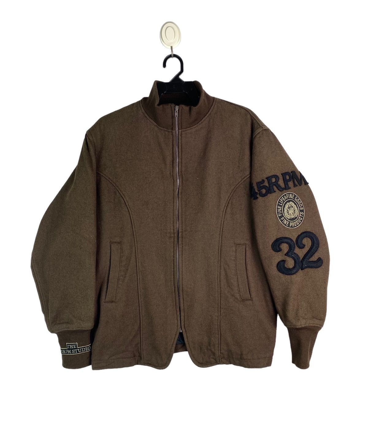 45rpm Vtg 90s rare 45RPM japan letterman wool jacket Size US L / EU 52-54 / 3 - 1 Thumbnail