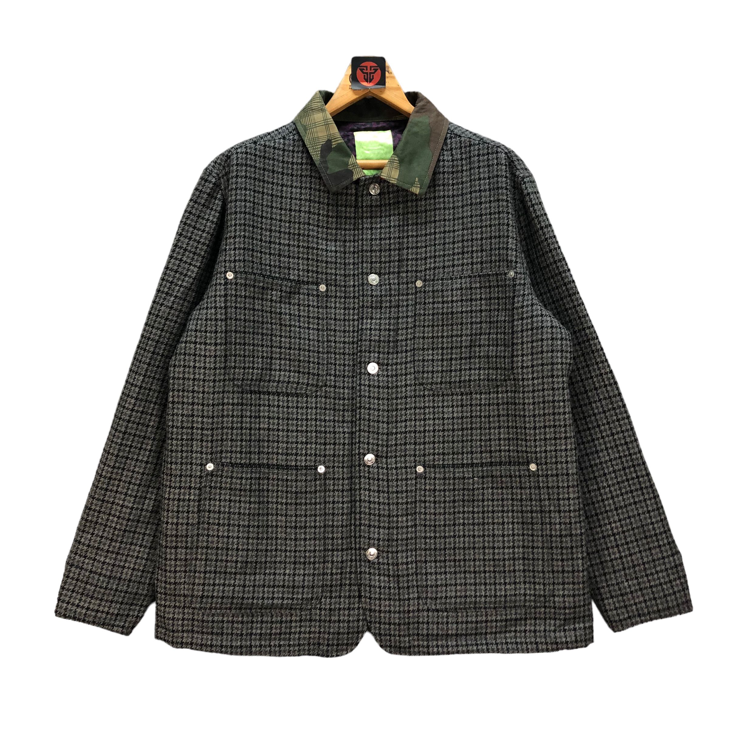 Swagger 06's SWAGGER WOOL CHECKED CHORE JACKET #6830-92 Size US L / EU 52-54 / 3 - 1 Thumbnail