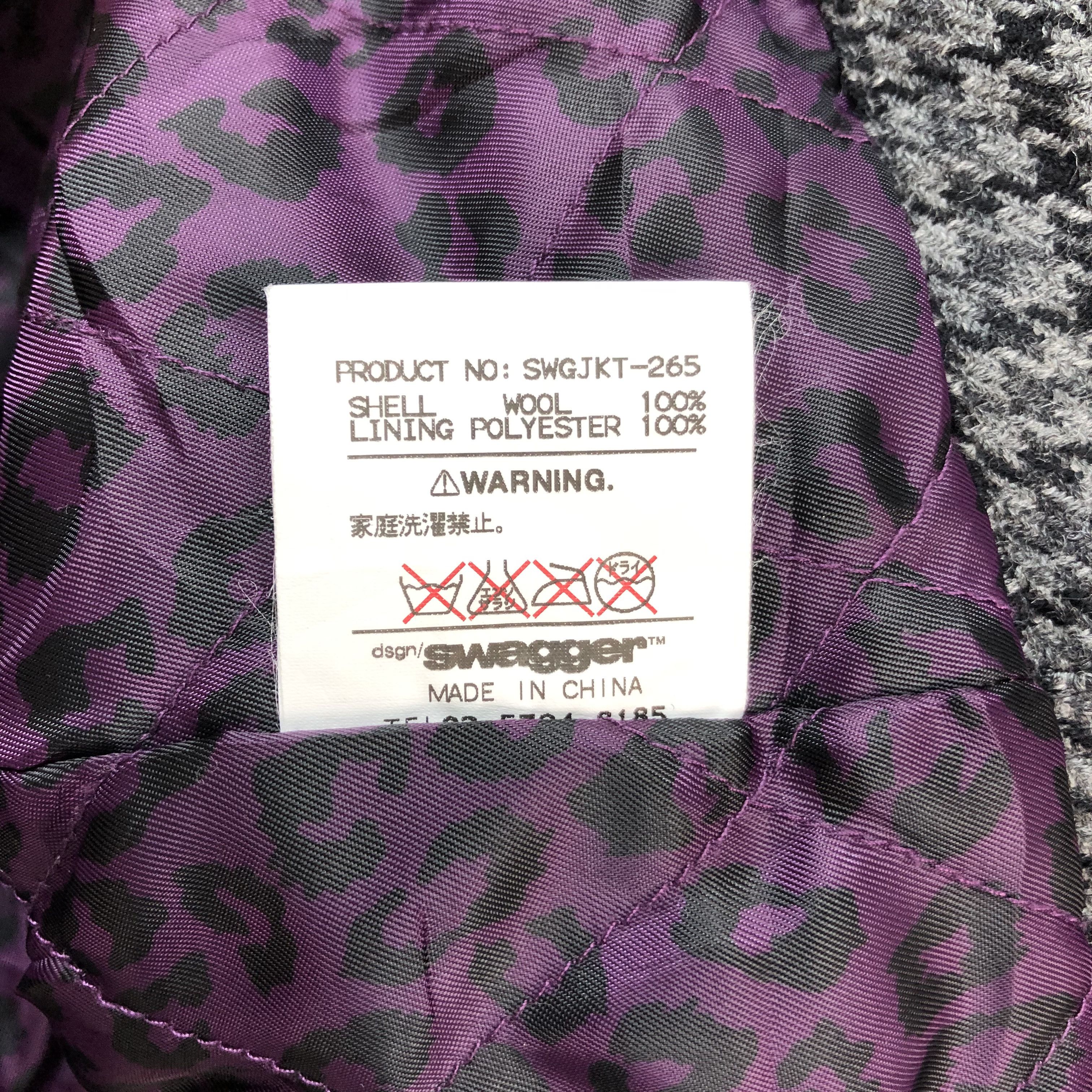 Swagger 06's SWAGGER WOOL CHECKED CHORE JACKET #6830-92 Size US L / EU 52-54 / 3 - 8 Thumbnail