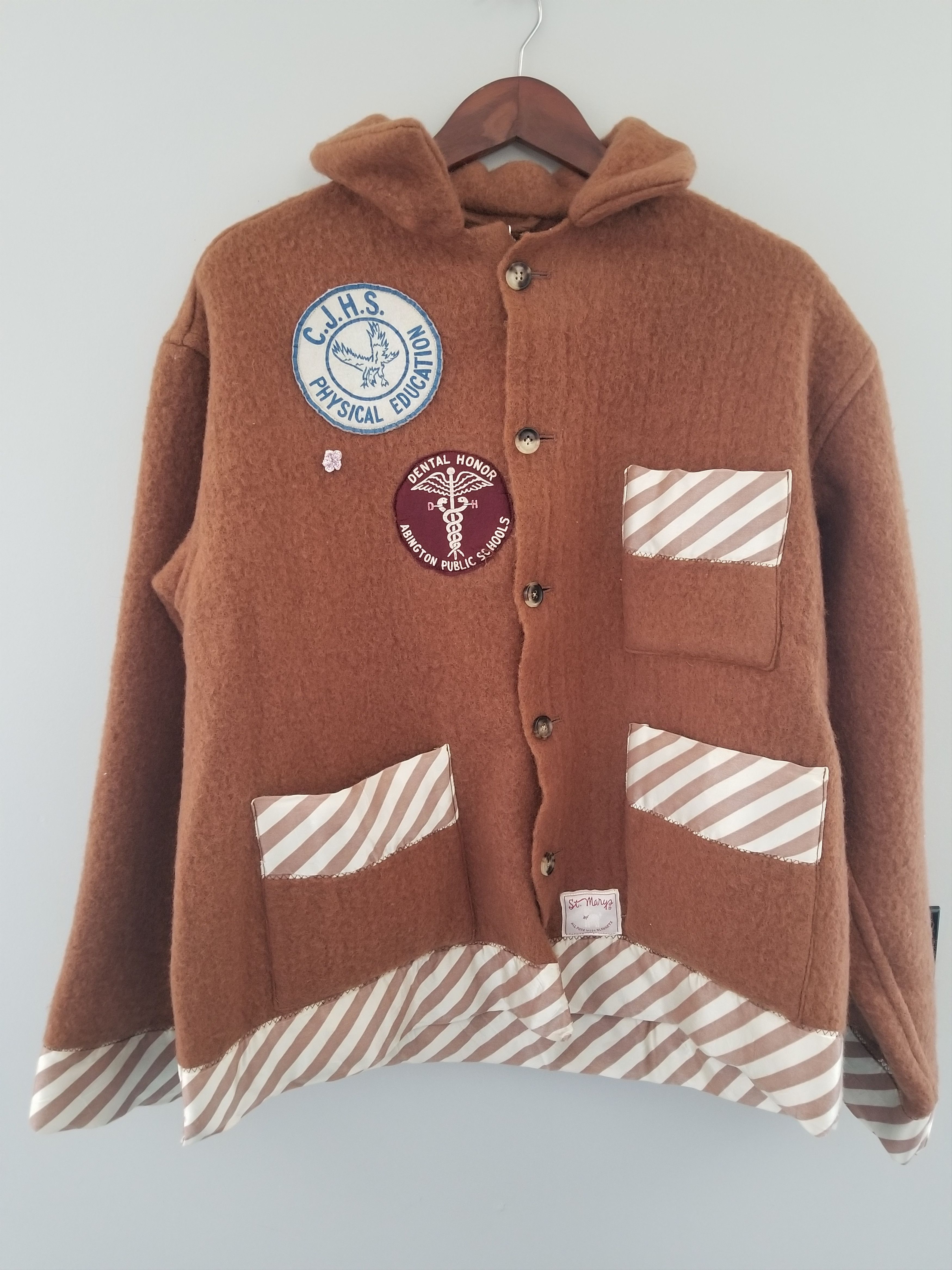 image of Bode Horse Blanket Jacket in Brown, Men's (Size Medium)