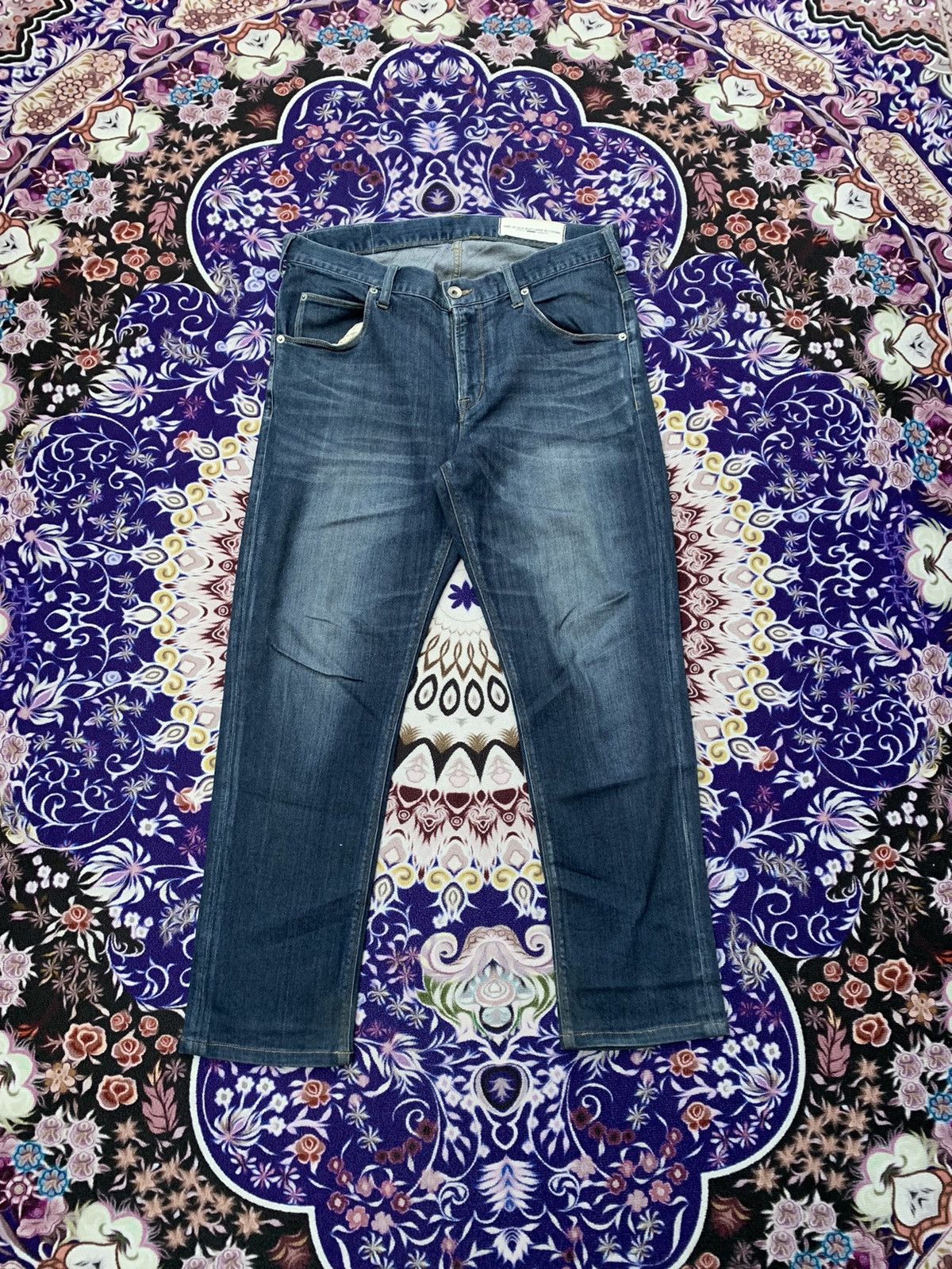 Japanese Brand Ships Jet Blue Japanese Faded Denim Size US 34 / EU 50 - 1 Thumbnail