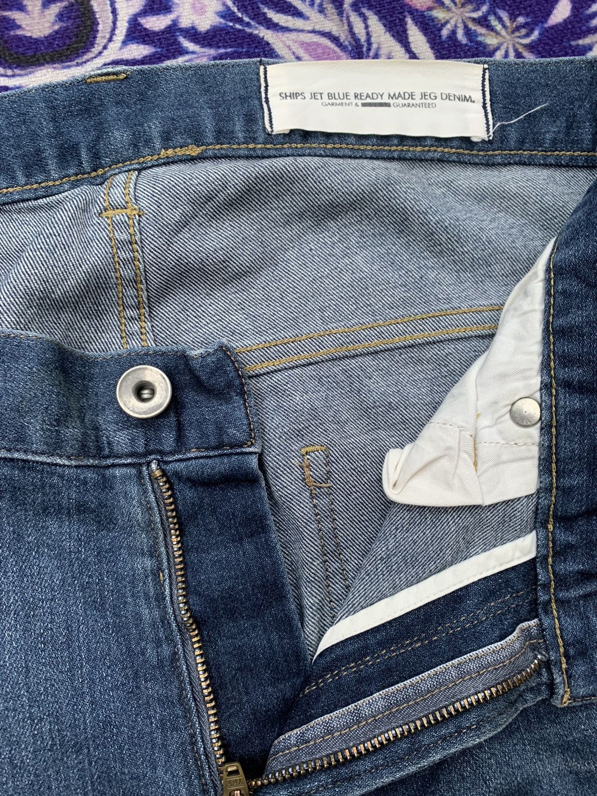 Japanese Brand Ships Jet Blue Japanese Faded Denim Size US 34 / EU 50 - 3 Thumbnail