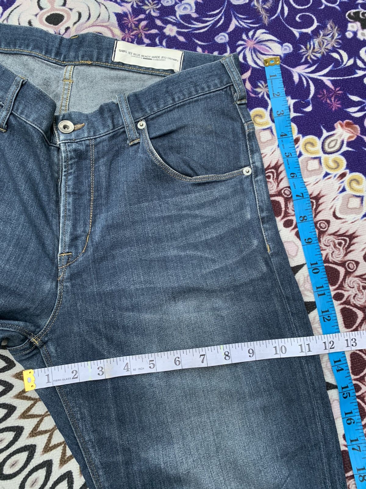 Japanese Brand Ships Jet Blue Japanese Faded Denim Size US 34 / EU 50 - 10 Thumbnail