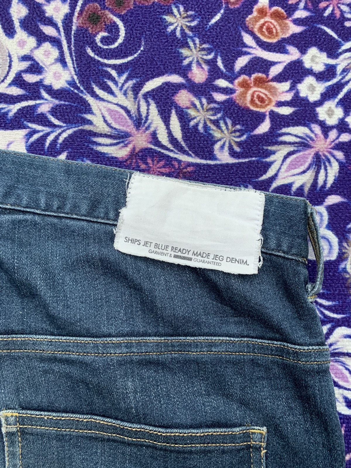 Japanese Brand Ships Jet Blue Japanese Faded Denim Size US 34 / EU 50 - 8 Thumbnail