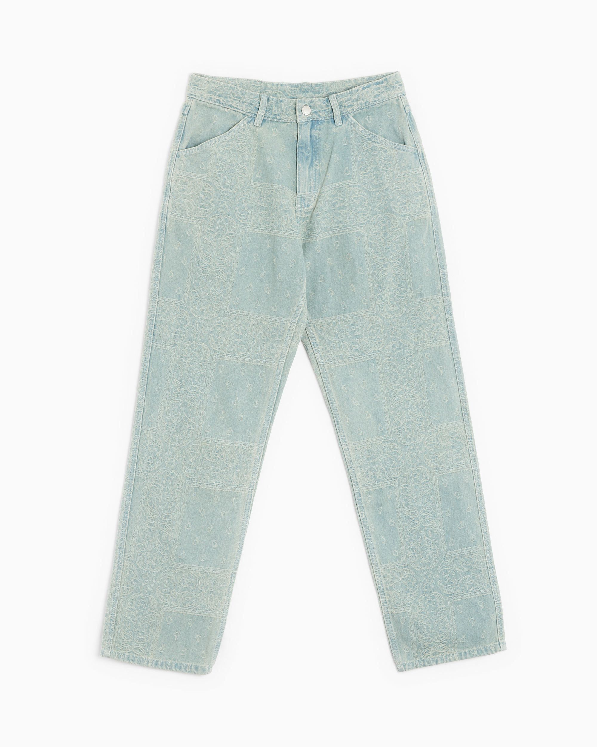 Image of Pleasures Merit Denim Work Pant XL in Light Blue, Men's (Size 36)