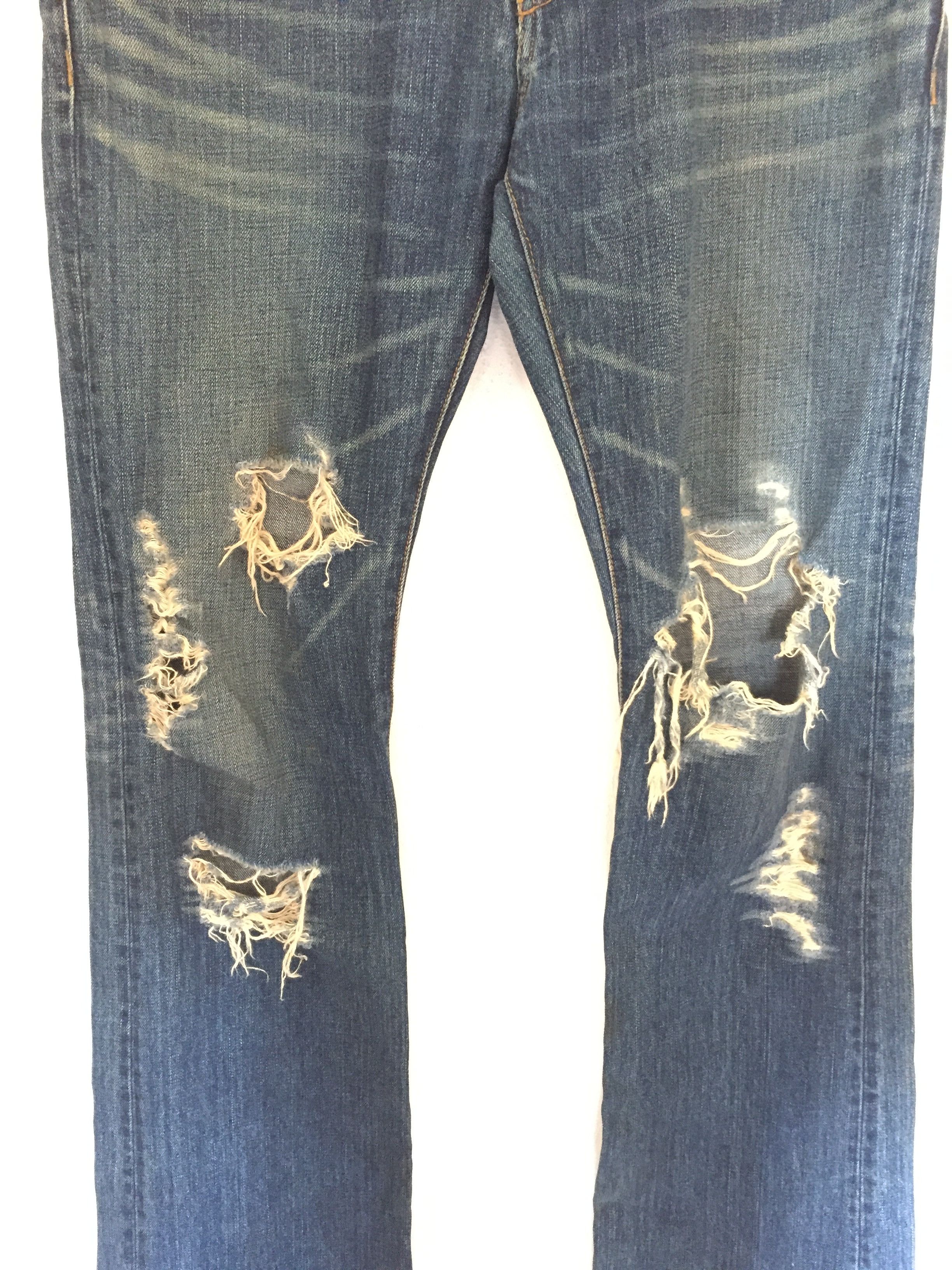 20471120 Vtg RICO japan RIRI zipper distressed denim Size US 32 / EU 48 - 4 Thumbnail