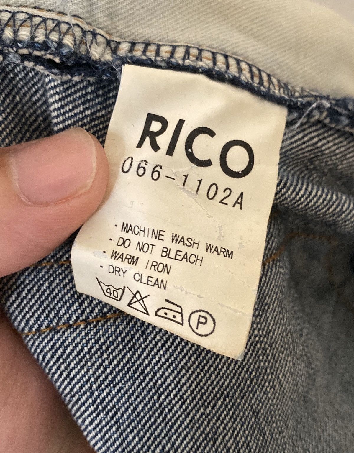 20471120 Vtg RICO japan RIRI zipper distressed denim Size US 32 / EU 48 - 14 Thumbnail