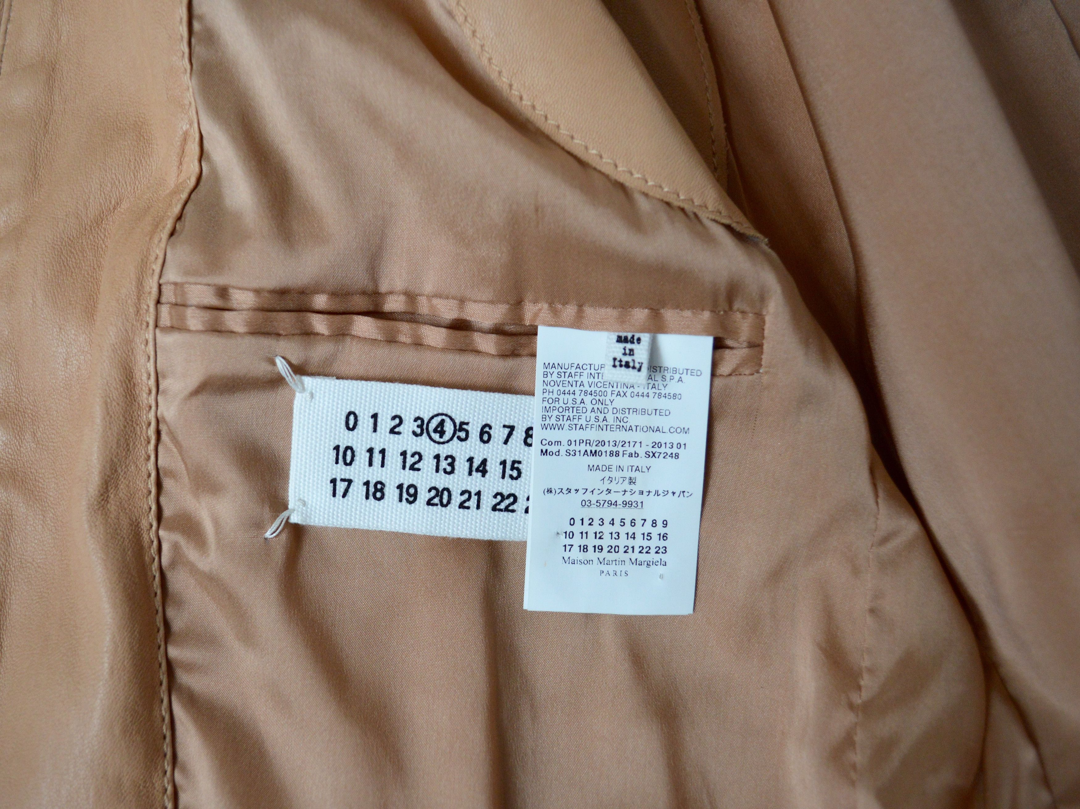 Maison Margiela S/S 13 Beige Leather ‘5 Zip’ Biker Vest Size S / US 4 / IT 40 - 7 Thumbnail
