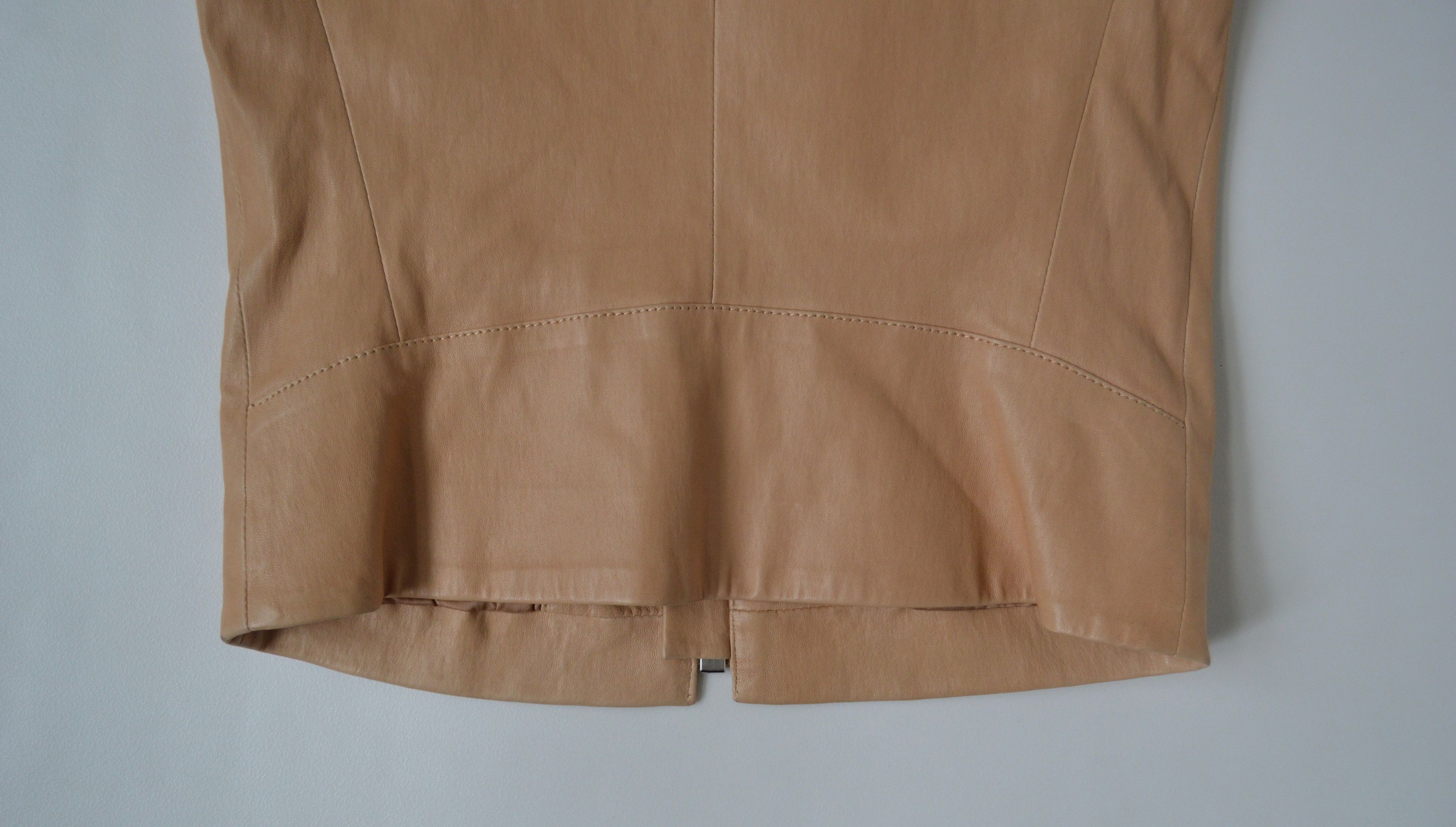 Maison Margiela S/S 13 Beige Leather ‘5 Zip’ Biker Vest Size S / US 4 / IT 40 - 11 Thumbnail