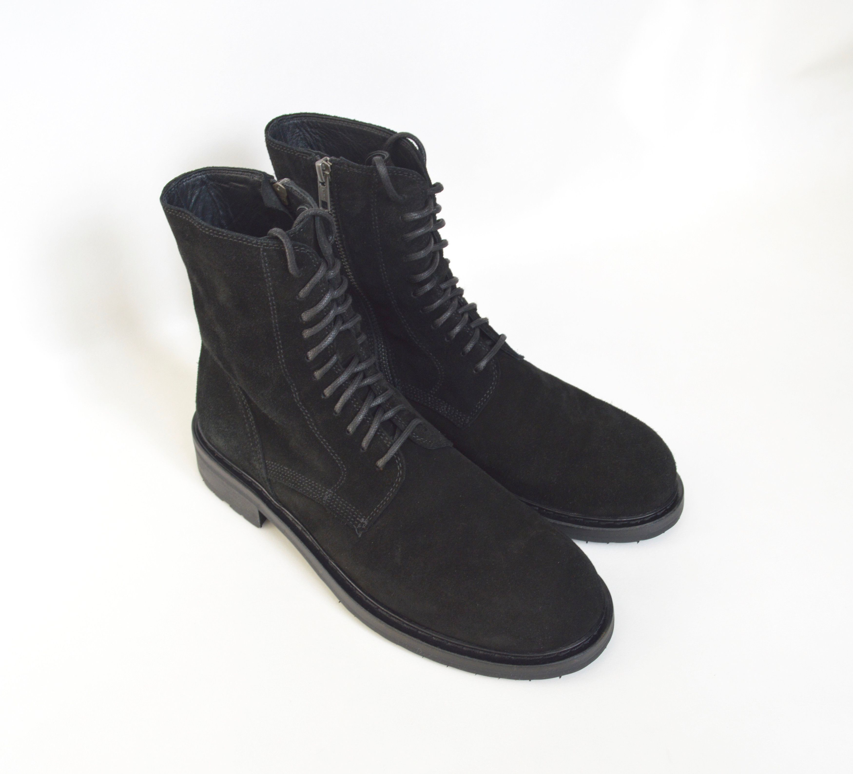 Ann Demeulemeester A/W 13 Black Suede Combat boots Size US 9 / EU 42 - 9 Thumbnail