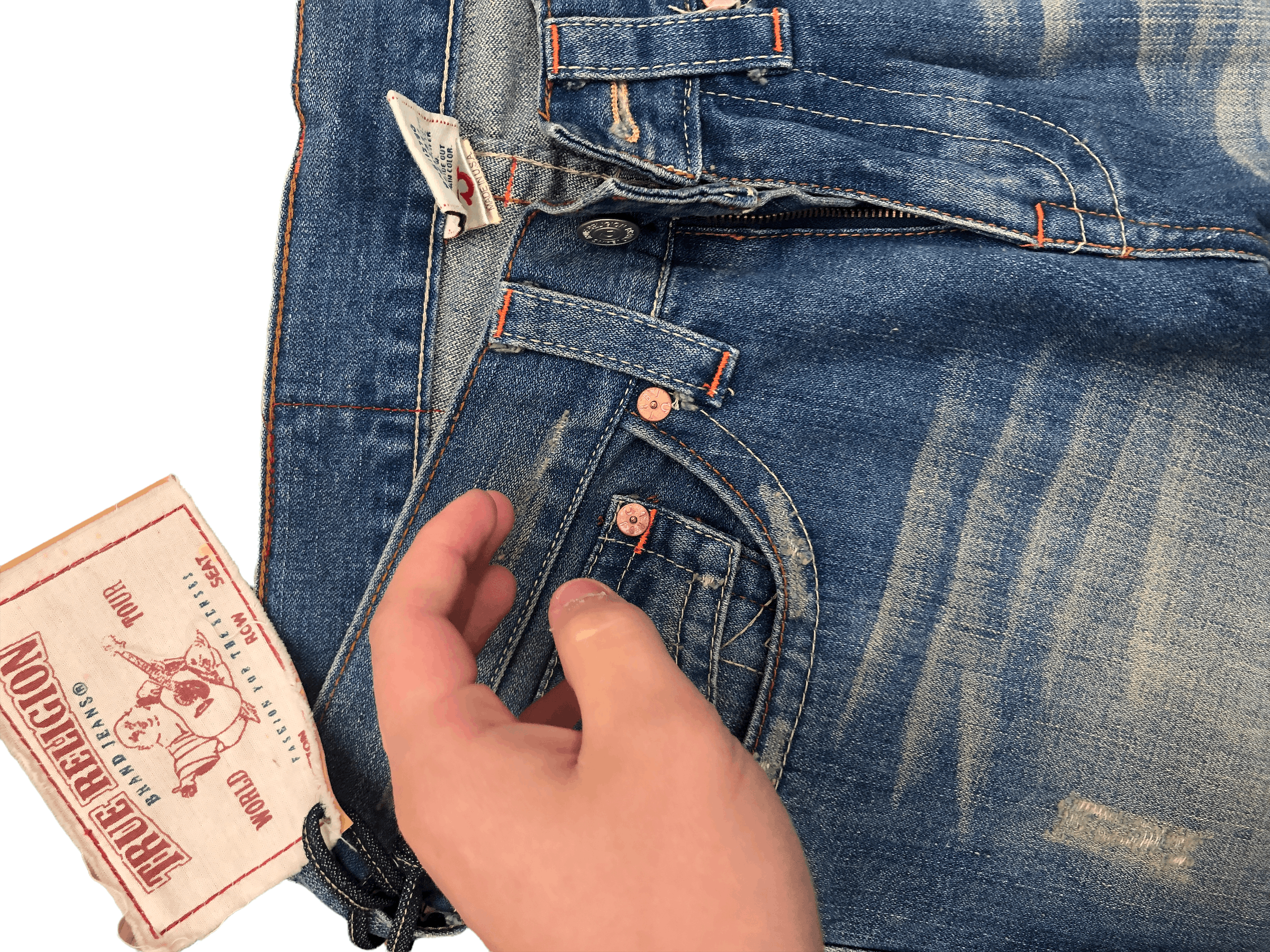 True Religion × Vintage True Religion Embroidered Jeans Size 32 JOEY Mountain Peace Size US 32 / EU 48 - 7 Thumbnail