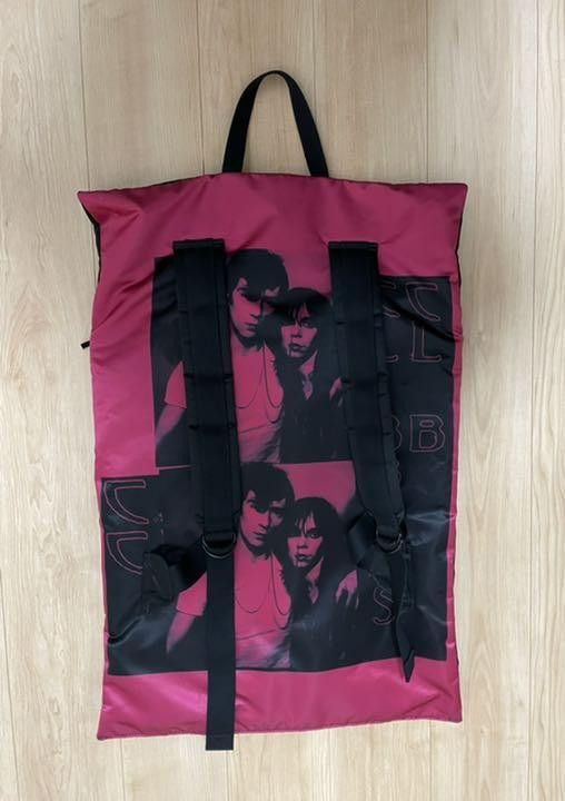 image of Raf Simons Goth Poster Cargo Backpack in Black, Men's