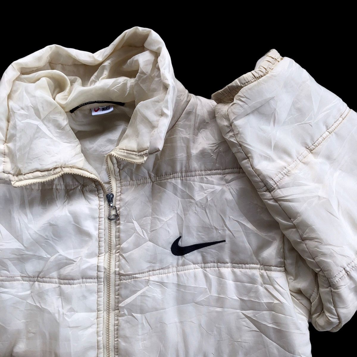 Nike × Vintage NIKE Swoosh Bootleg Zipper Puffer Jacket Size US S / EU 44-46 / 1 - 6 Thumbnail