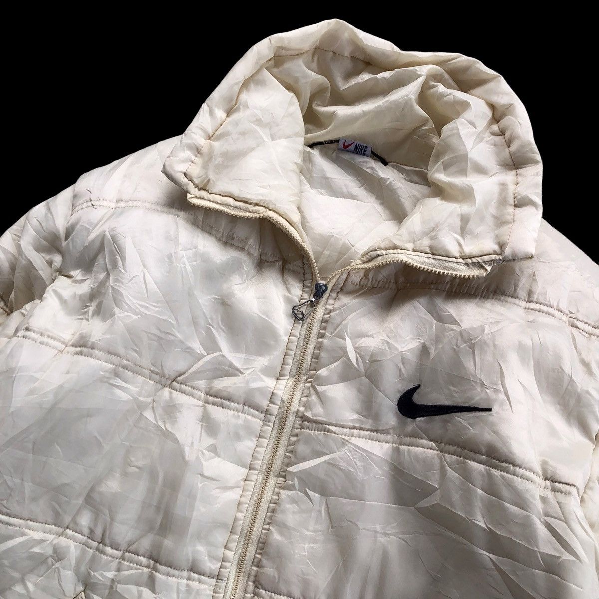 Nike × Vintage NIKE Swoosh Bootleg Zipper Puffer Jacket Size US S / EU 44-46 / 1 - 4 Thumbnail