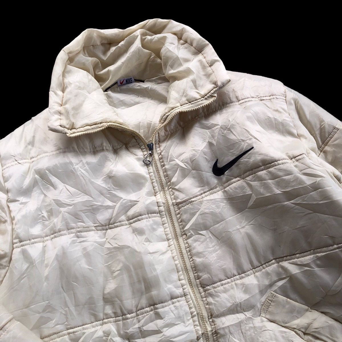 Nike × Vintage NIKE Swoosh Bootleg Zipper Puffer Jacket Size US S / EU 44-46 / 1 - 5 Thumbnail