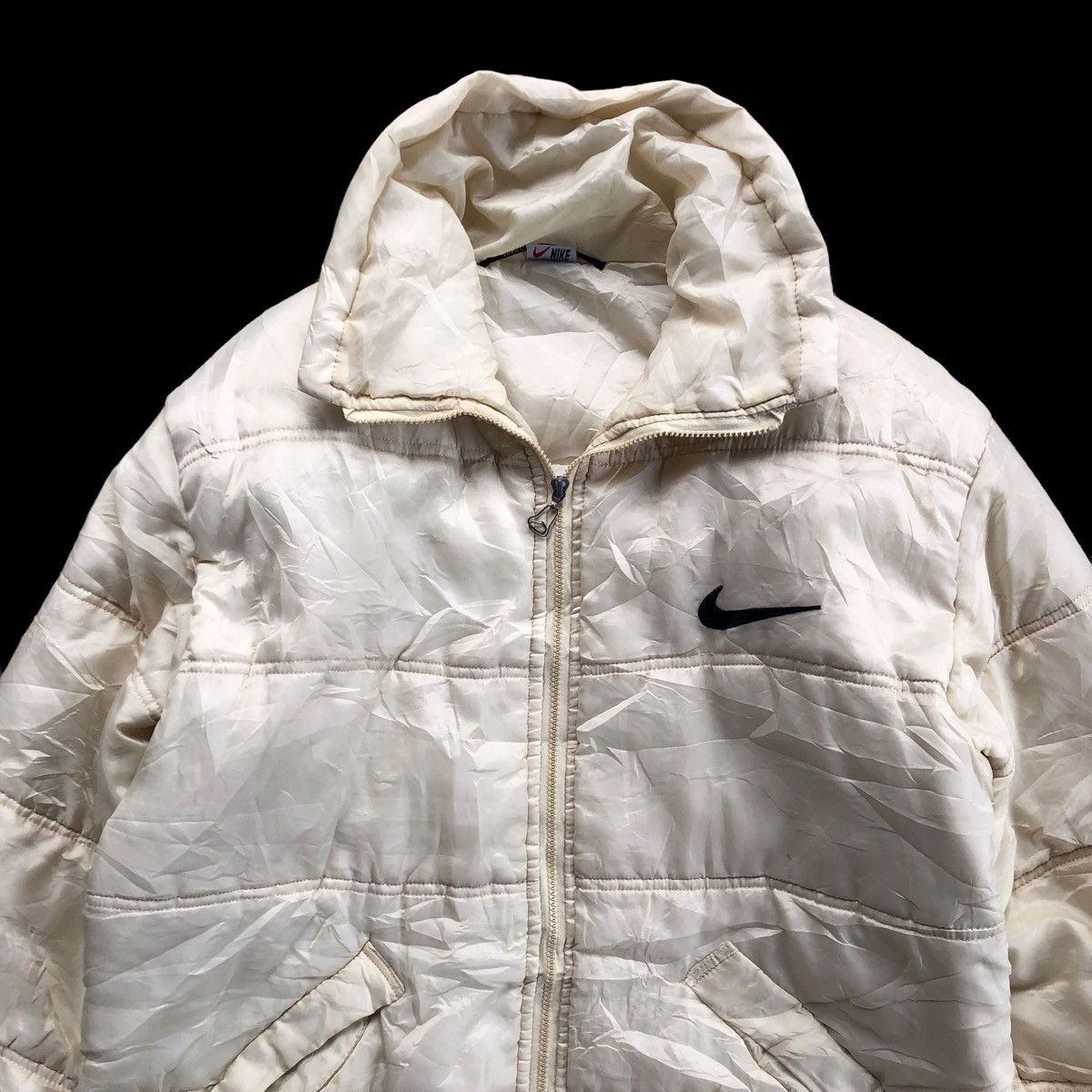 Nike × Vintage NIKE Swoosh Bootleg Zipper Puffer Jacket Size US S / EU 44-46 / 1 - 3 Thumbnail