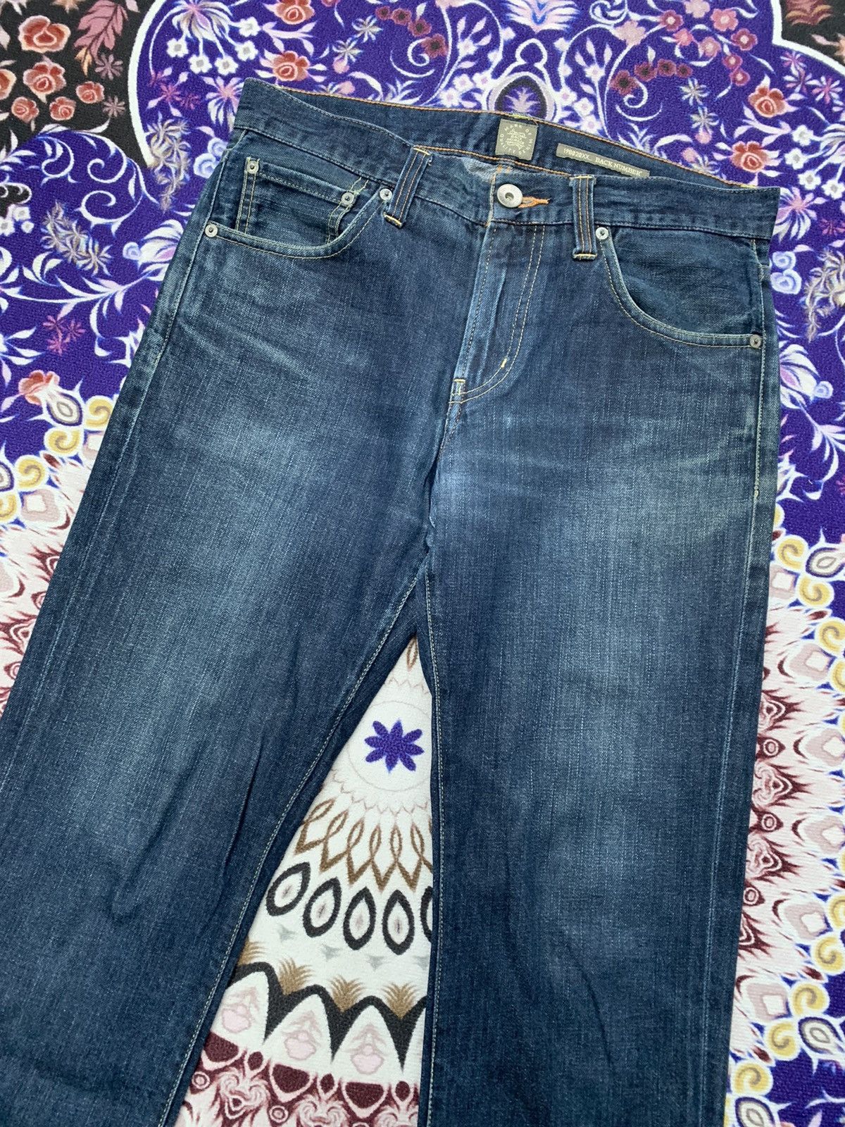 Japanese Brand Japanesse Back Number Faded Denim Size US 34 / EU 50 - 2 Thumbnail