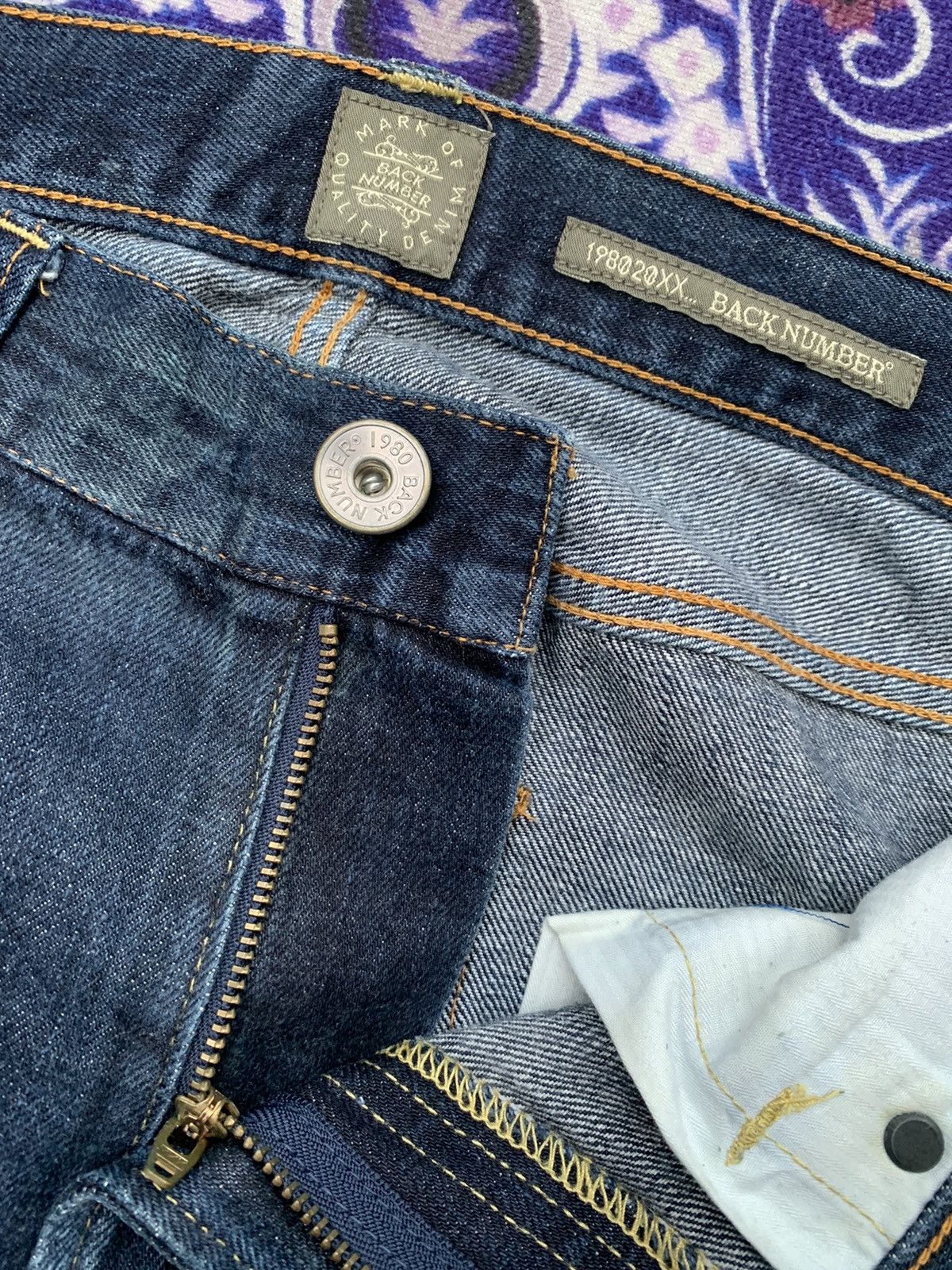 Japanese Brand Japanesse Back Number Faded Denim Size US 34 / EU 50 - 3 Thumbnail