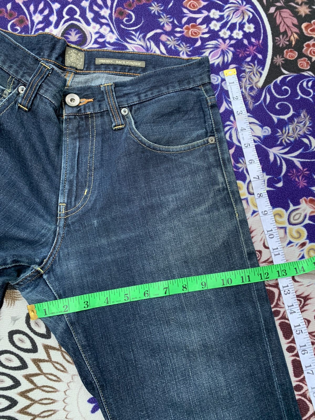 Japanese Brand Japanesse Back Number Faded Denim Size US 34 / EU 50 - 10 Thumbnail