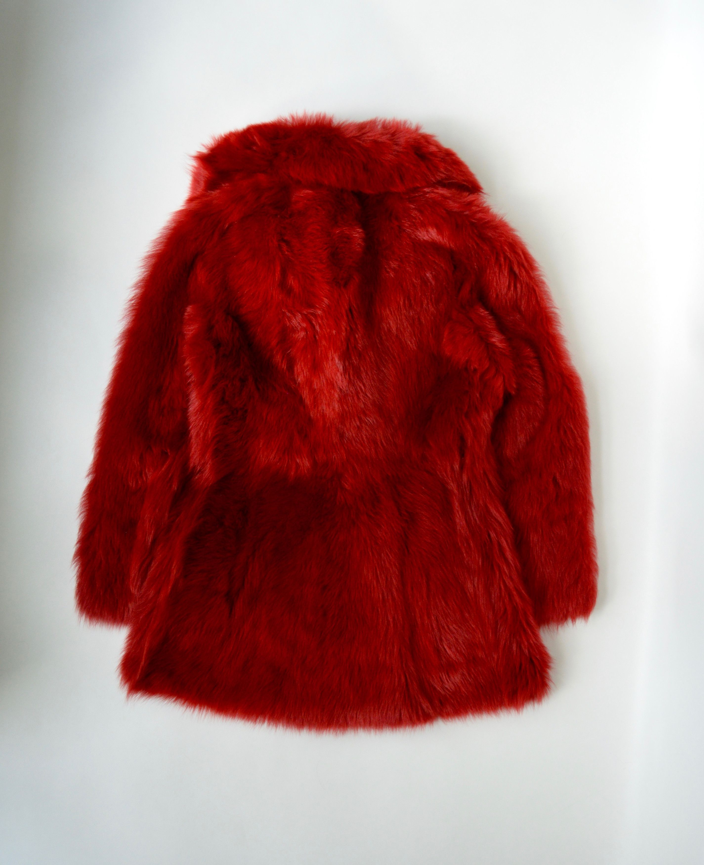 Prada A/W 17 Red Sheep Fur Leather Overcoat Size S / US 4 / IT 40 - 11 Thumbnail