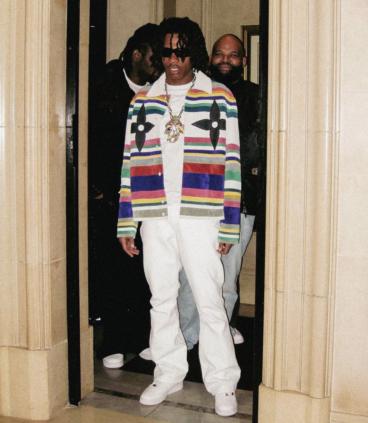 Louis Vuitton × Virgil Abloh LOUIS VUITTON 2021SS Nubuck Leather Intarsia Admiral Jacket Size US L / EU 52-54 / 3 - 2 Thumbnail
