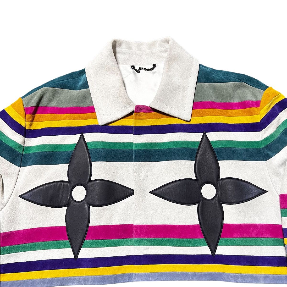 Louis Vuitton × Virgil Abloh LOUIS VUITTON 2021SS Nubuck Leather Intarsia Admiral Jacket Size US L / EU 52-54 / 3 - 3 Thumbnail