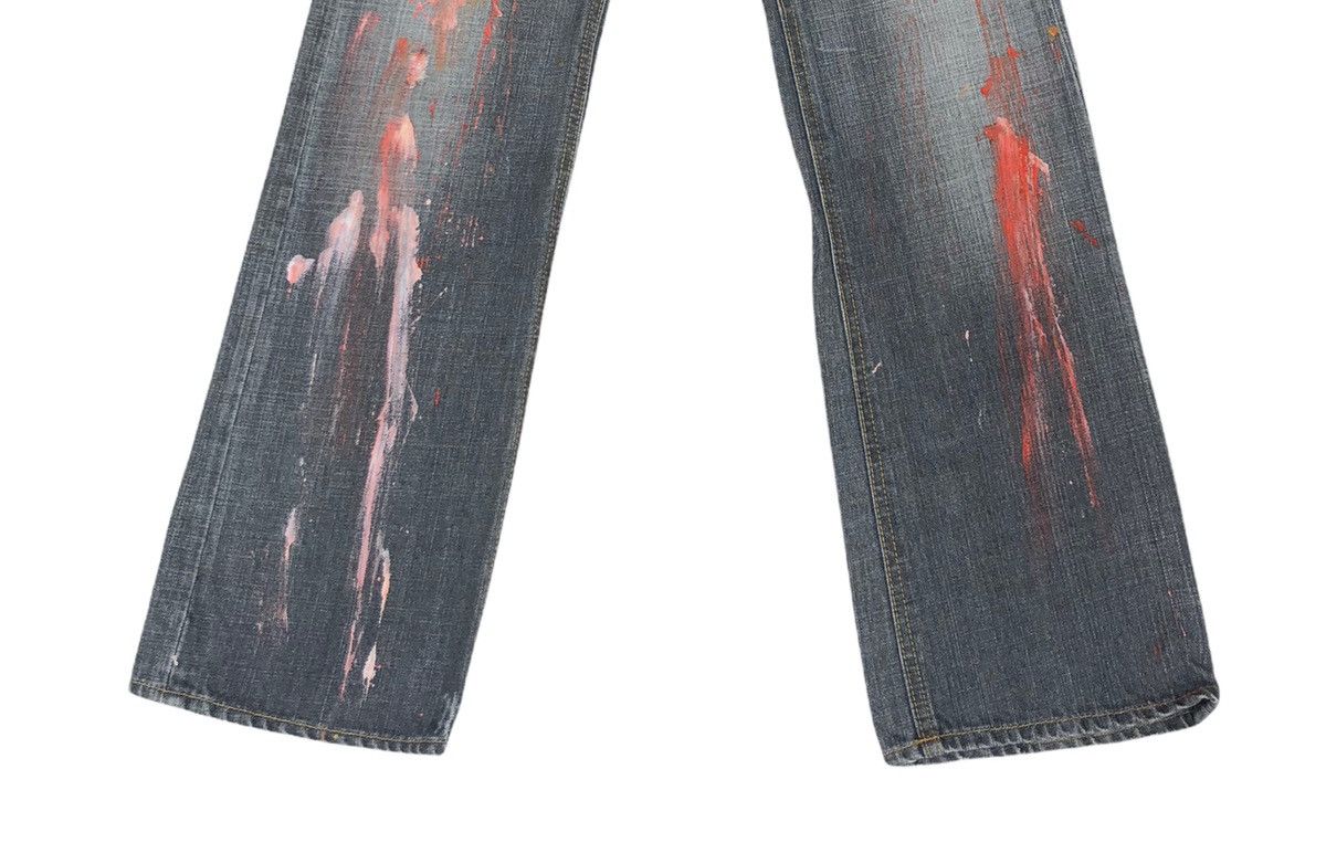 Nicole Club Japanese Nicole Club For Men Custom Painted Flare Jeans Size US 31 - 4 Thumbnail