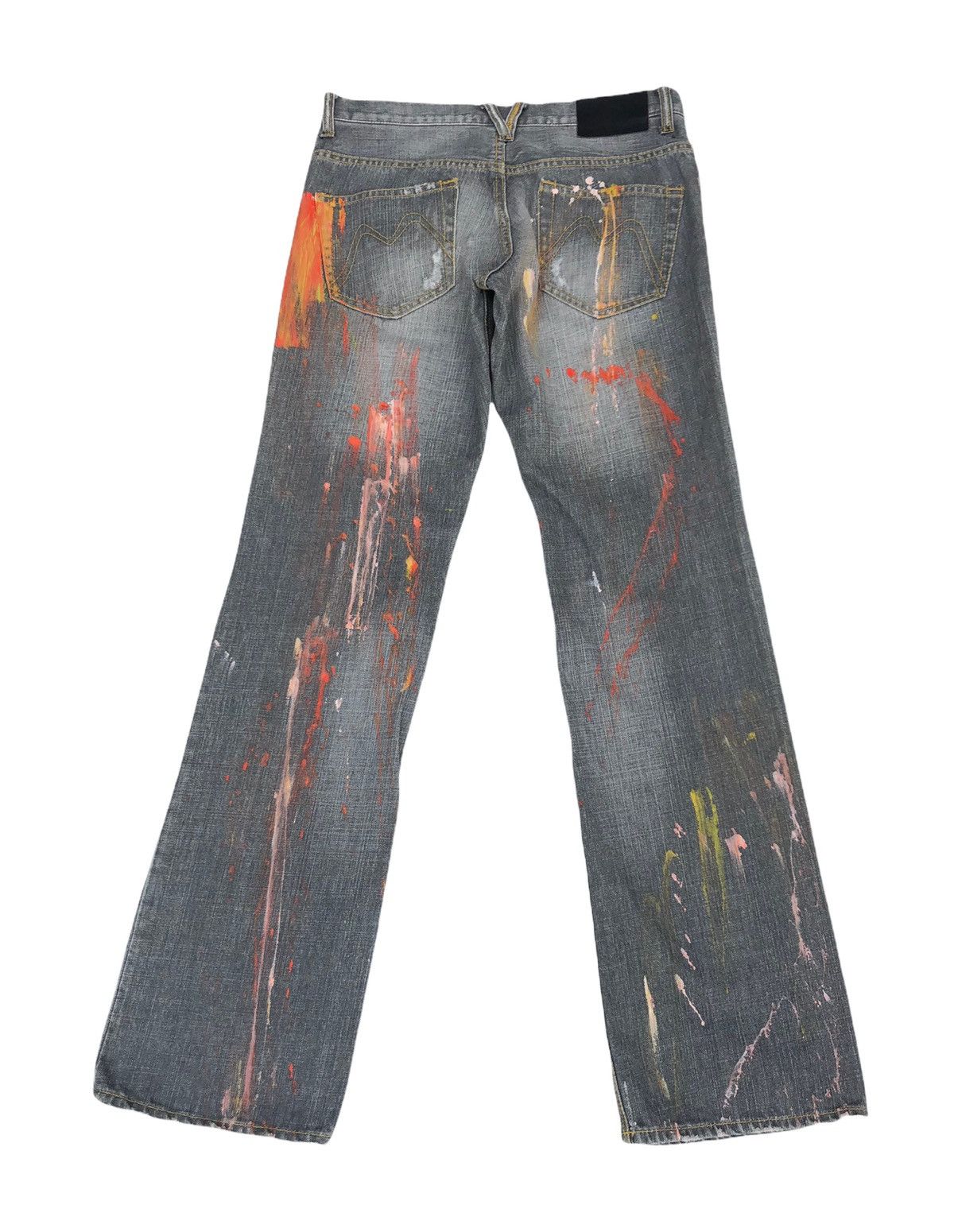 Nicole Club Japanese Nicole Club For Men Custom Painted Flare Jeans Size US 31 - 2 Thumbnail