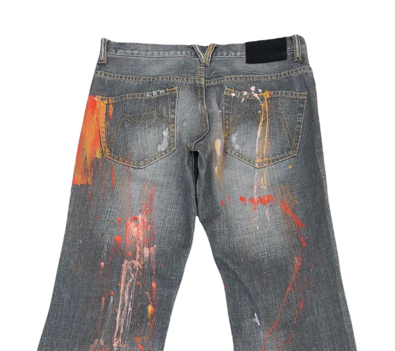 Nicole Club Japanese Nicole Club For Men Custom Painted Flare Jeans Size US 31 - 5 Thumbnail