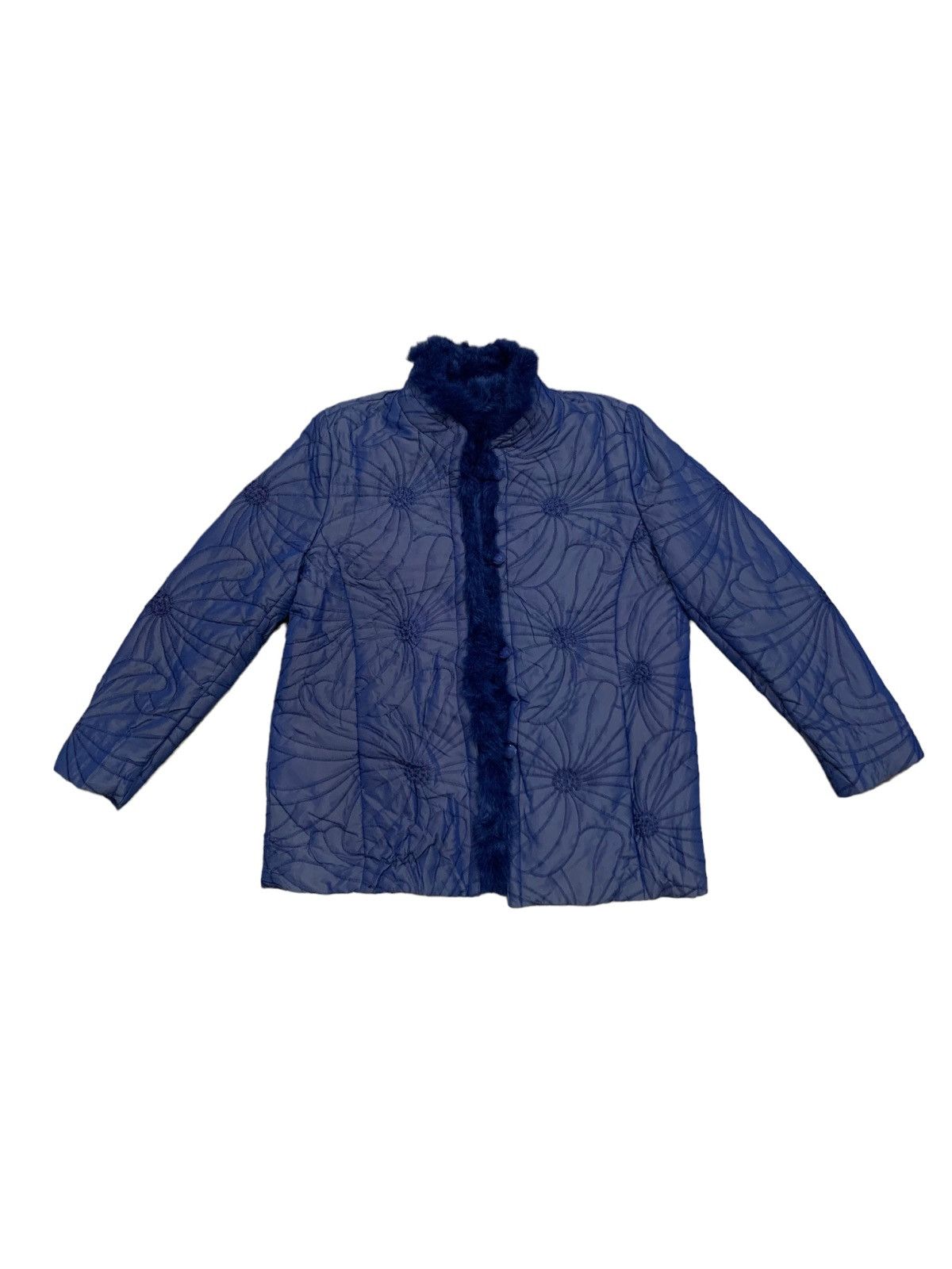 image of Avant Garde x Beauty Beast Vintage Japanese Barra Lalios Cardigan in Blue, Women's (Size Medium)