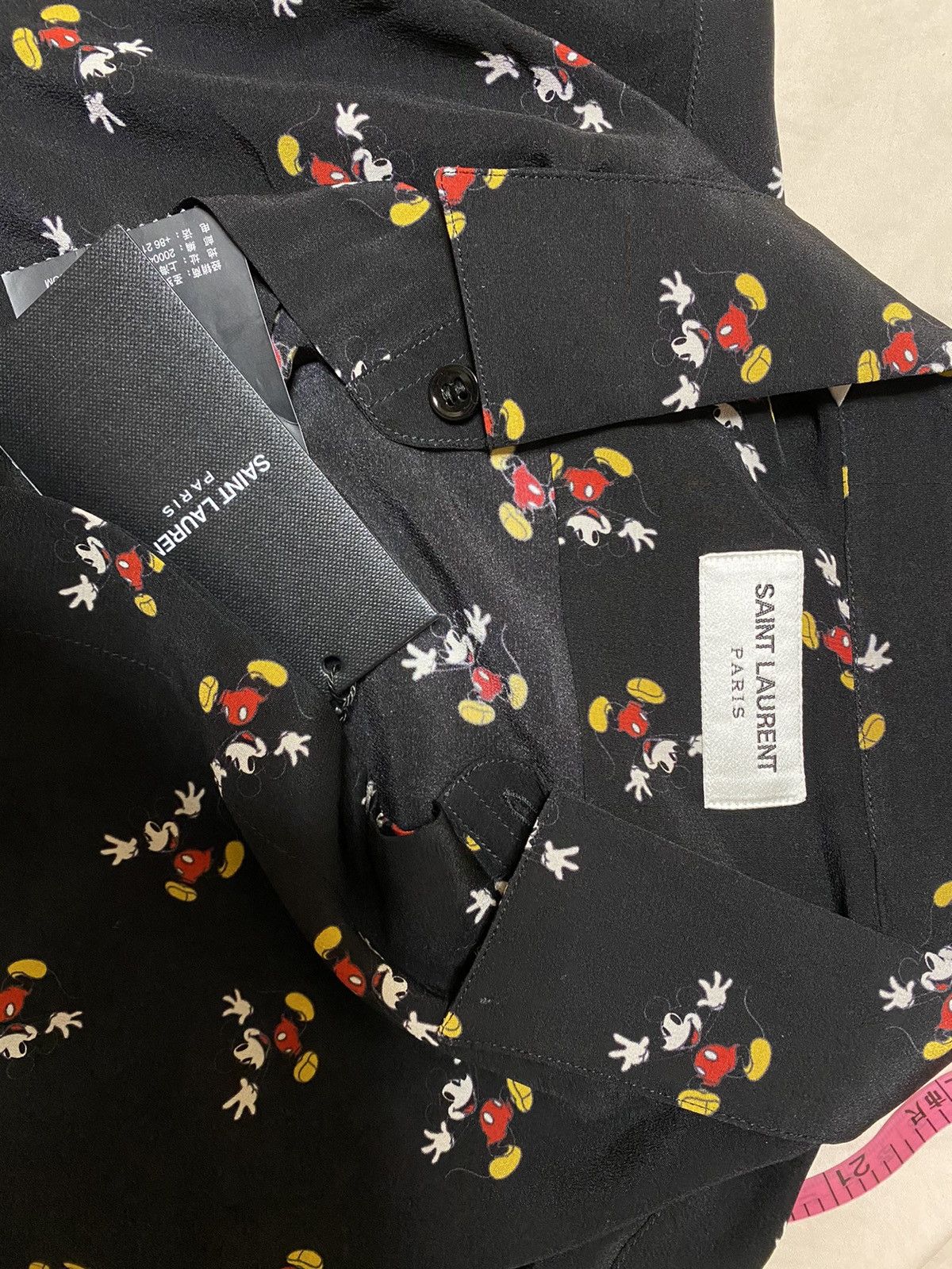 Saint Laurent Paris Silk micky mouse shirt Size US S / EU 44-46 / 1 - 9 Thumbnail