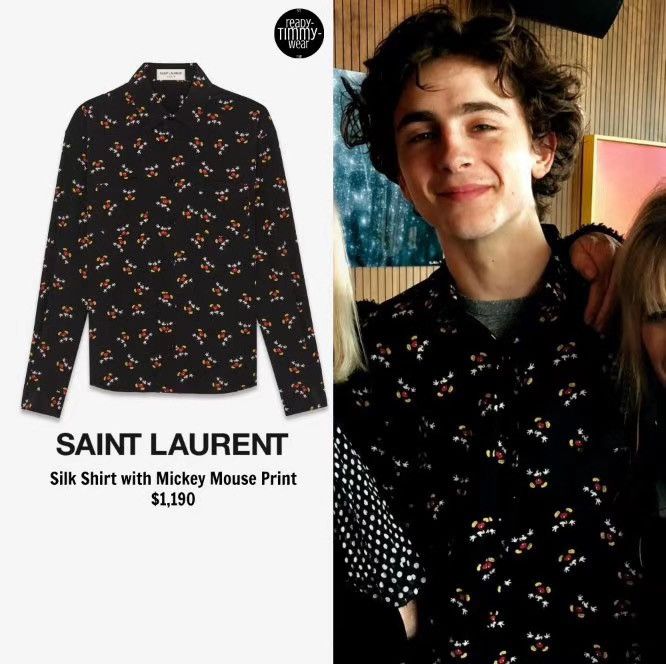 Saint Laurent Paris Silk micky mouse shirt Size US S / EU 44-46 / 1 - 3 Thumbnail