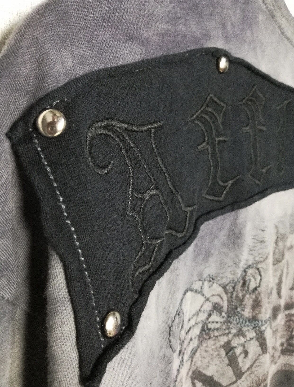 Affliction rare! affliction aficionados leather patches tshirt Size US XL / EU 56 / 4 - 7 Thumbnail