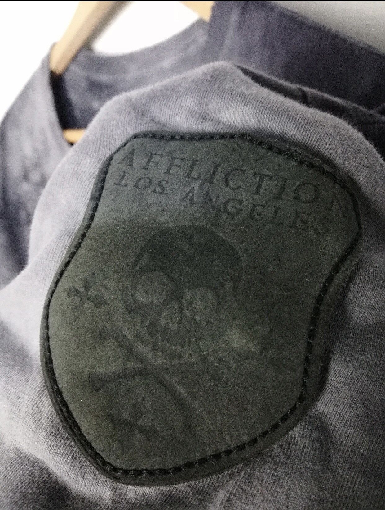 Affliction rare! affliction aficionados leather patches tshirt Size US XL / EU 56 / 4 - 4 Thumbnail