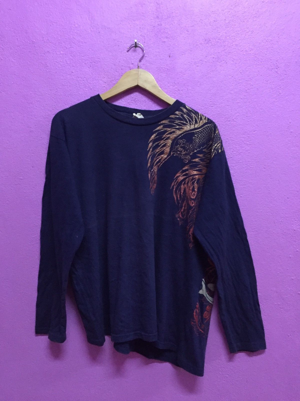 Japanese Brand Space Opera Sukajan Birds Long Sleeves Size 3L Size US L / EU 52-54 / 3 - 2 Thumbnail