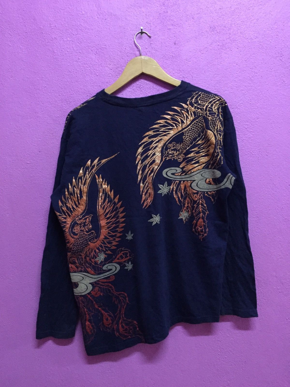 Japanese Brand Space Opera Sukajan Birds Long Sleeves Size 3L Size US L / EU 52-54 / 3 - 1 Thumbnail