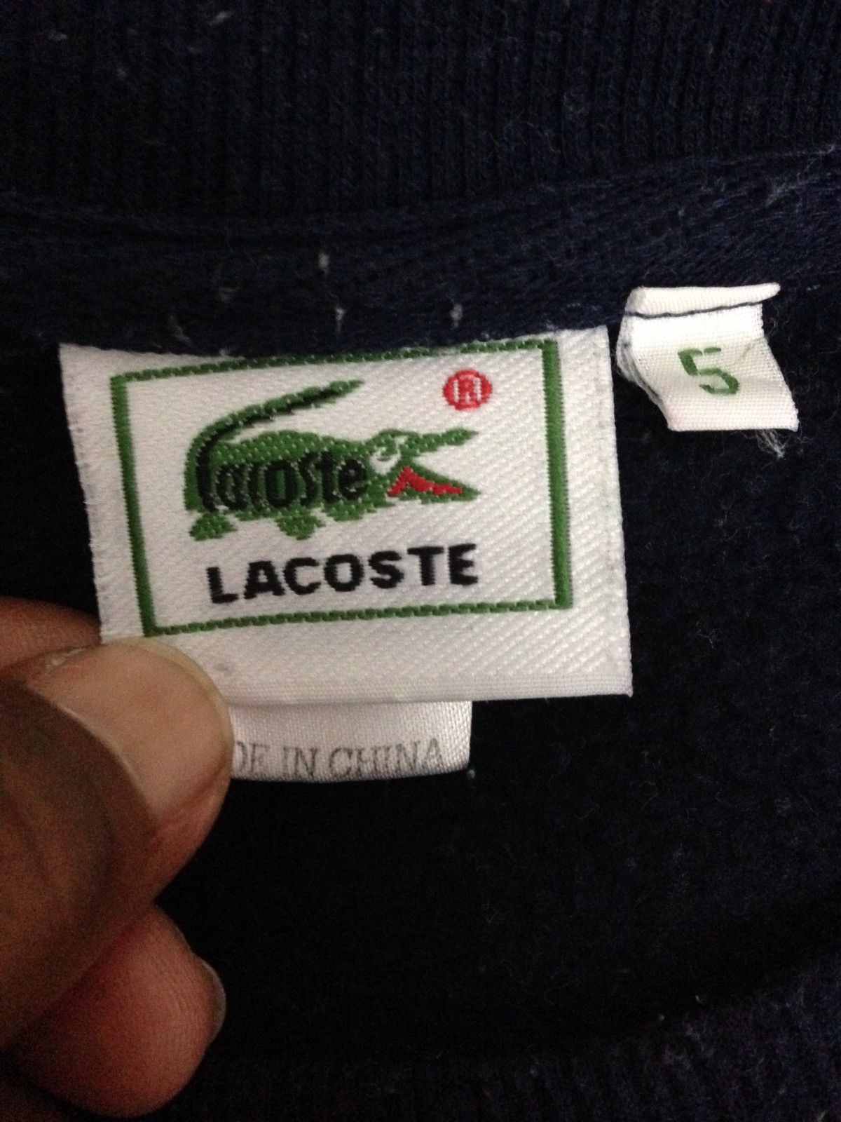 Lacoste Vintage 90's Lacoste Sweatshirts Size 5 Size US L / EU 52-54 / 3 - 3 Thumbnail