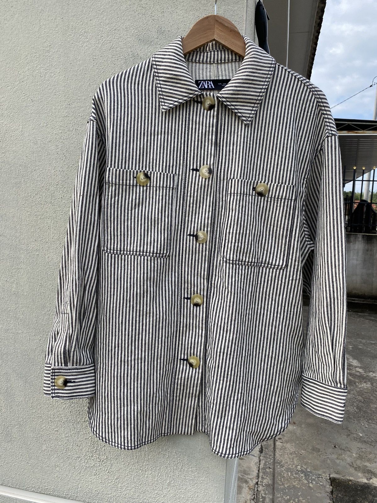 Zara Hickory Strike Work Shirt Zara Size US L / EU 52-54 / 3 - 5 Thumbnail
