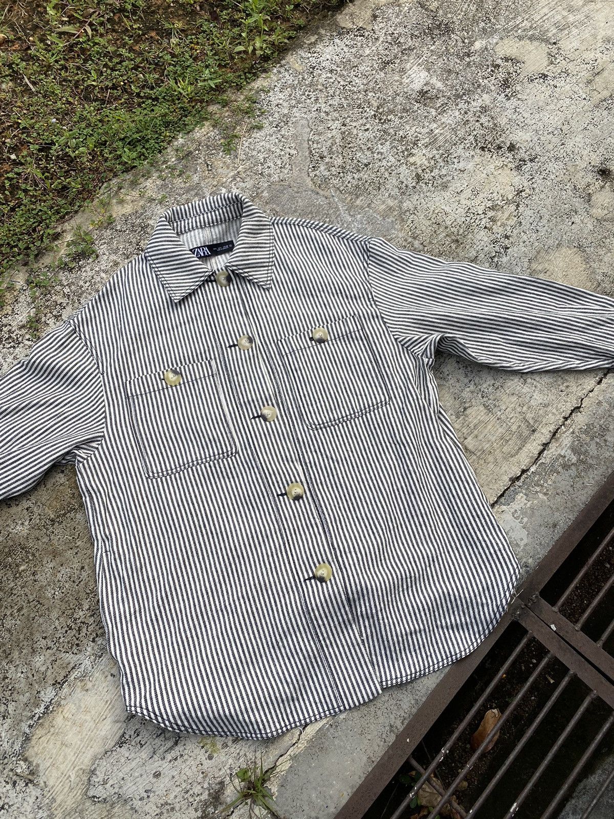 Zara Hickory Strike Work Shirt Zara Size US L / EU 52-54 / 3 - 1 Thumbnail