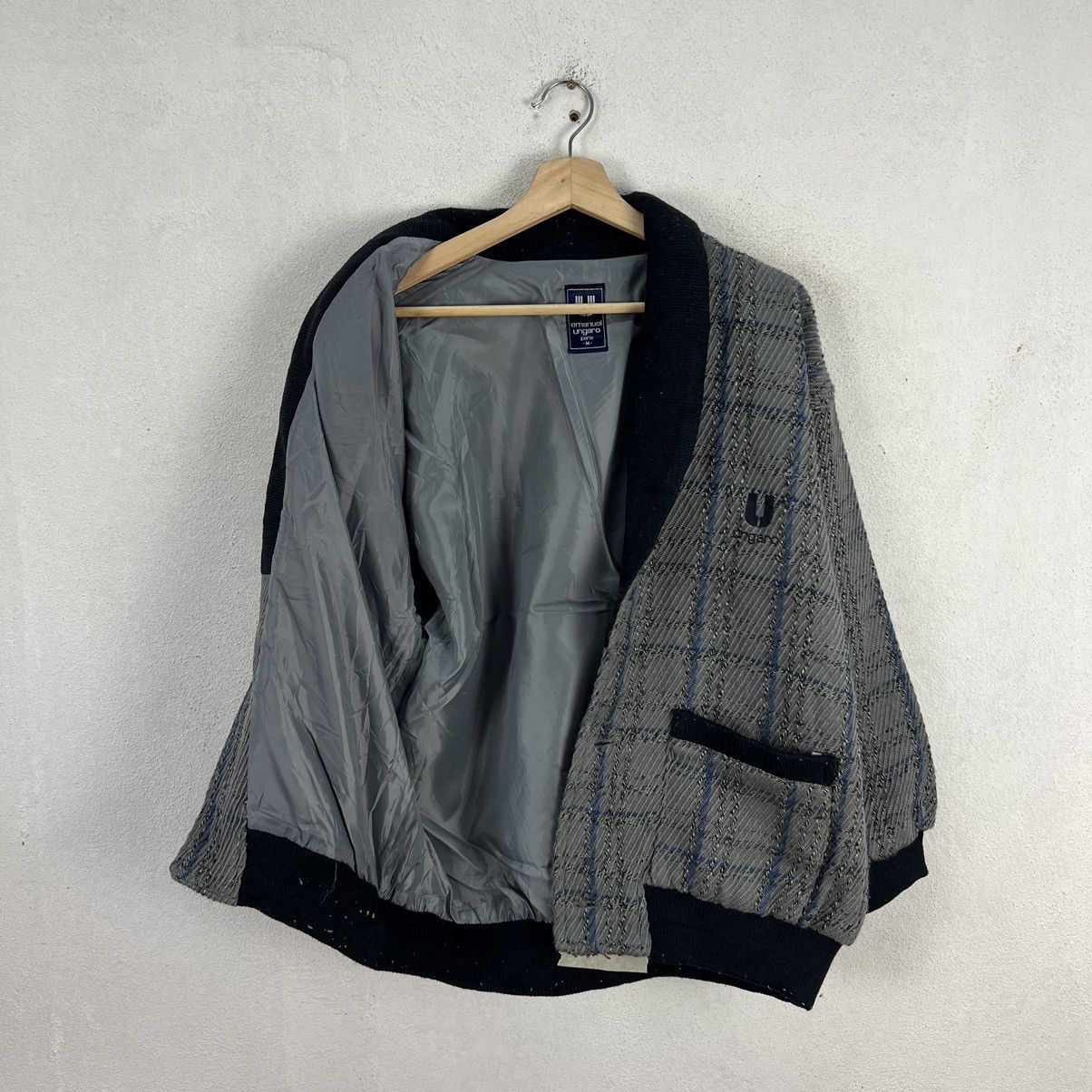 Japanese Brand VINTAGE CARDIGAN EMANUEL UNGARO PARIS JAPAN TARTAN DESIGN Size US M / EU 48-50 / 2 - 9 Thumbnail
