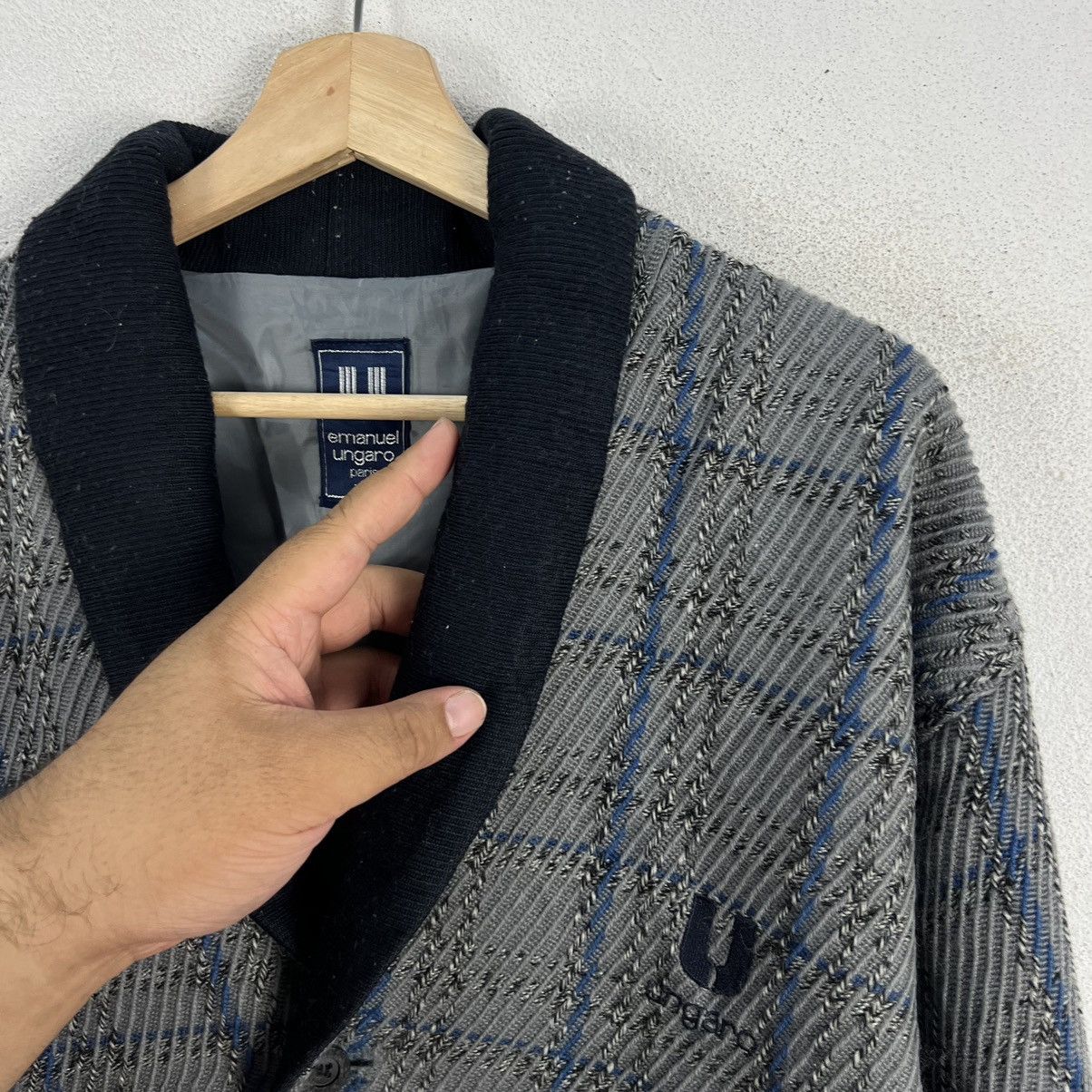 Japanese Brand VINTAGE CARDIGAN EMANUEL UNGARO PARIS JAPAN TARTAN DESIGN Size US M / EU 48-50 / 2 - 7 Thumbnail