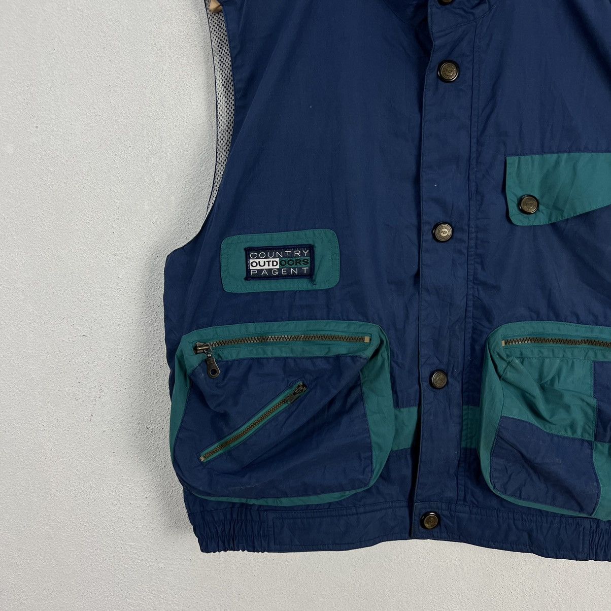 Japanese Brand VINTAGE UTILITY VEST MULTI POCKET COUNTRY OUTDOORS PAGENT Size US S / EU 44-46 / 1 - 3 Thumbnail