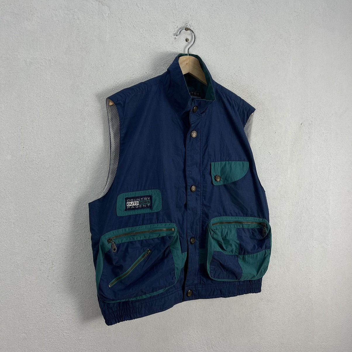 Japanese Brand VINTAGE UTILITY VEST MULTI POCKET COUNTRY OUTDOORS PAGENT Size US S / EU 44-46 / 1 - 2 Thumbnail