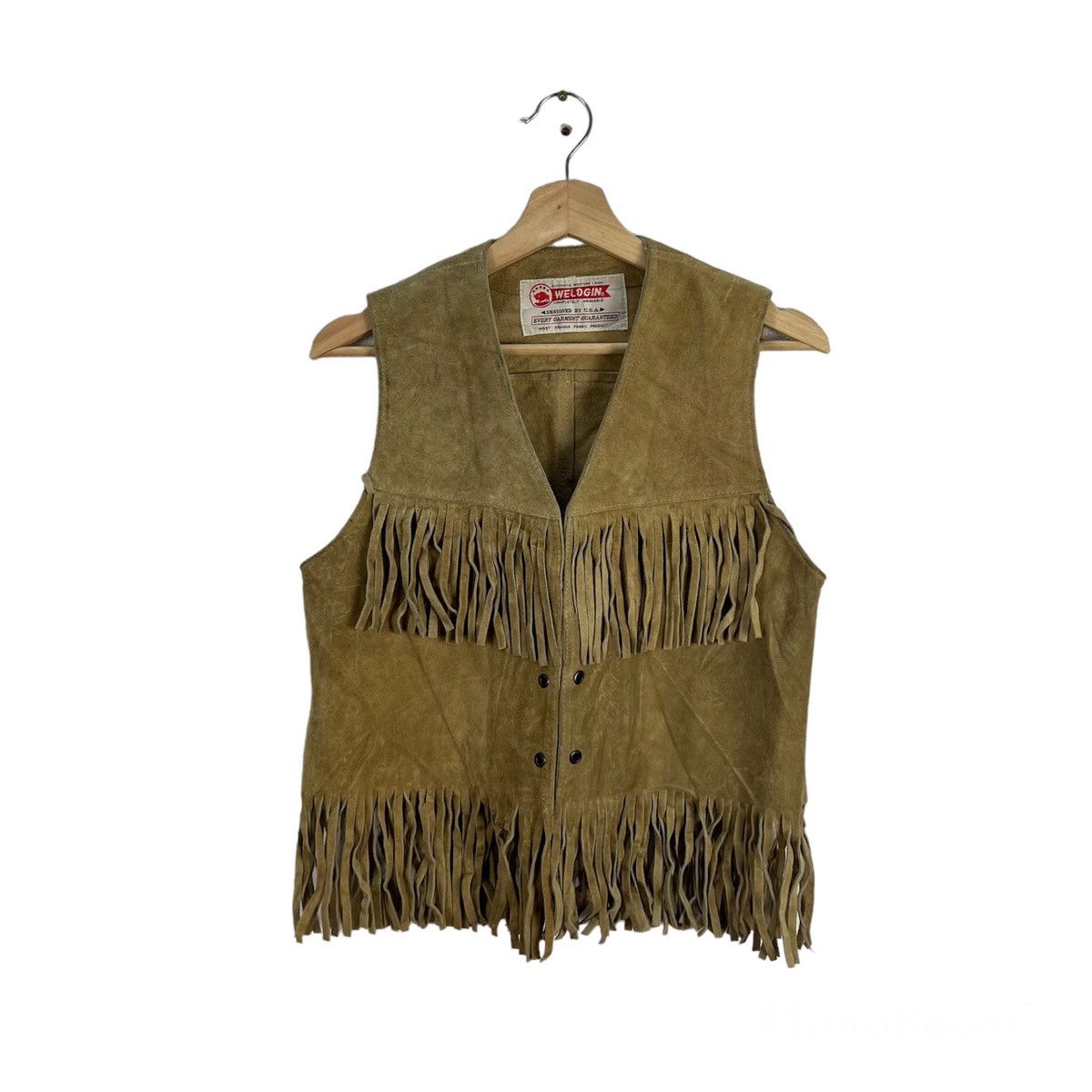 Cowboy Equipment VINTAGE WELOGIN COWBOY WEAR LEATHER VEST USA MADE Size US M / EU 48-50 / 2 - 1 Thumbnail