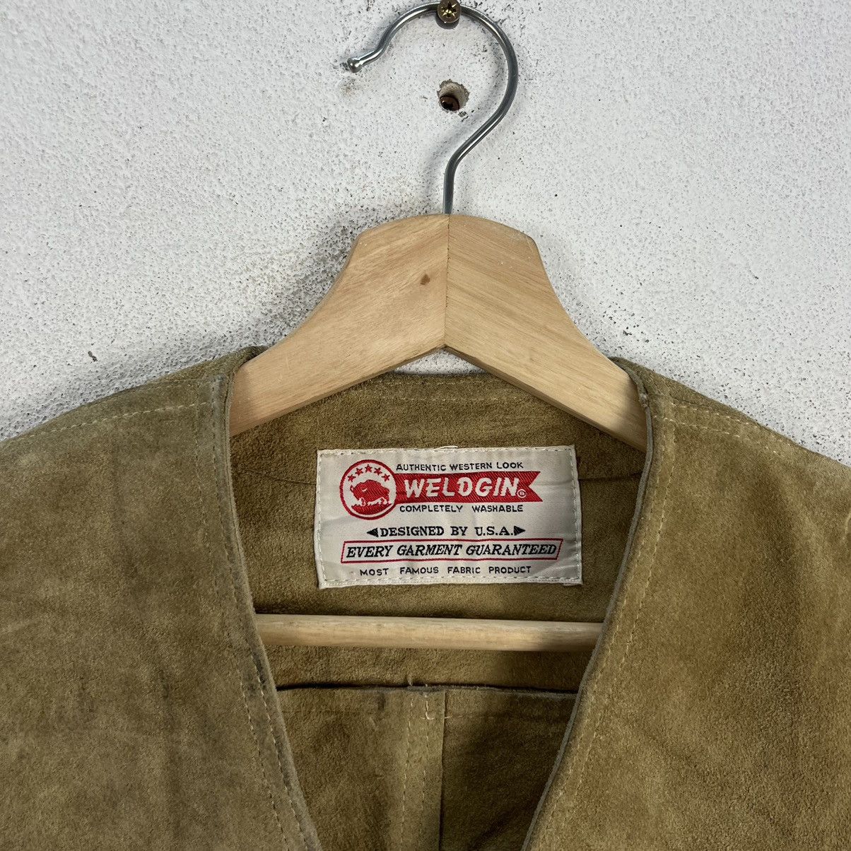 Cowboy Equipment VINTAGE WELOGIN COWBOY WEAR LEATHER VEST USA MADE Size US M / EU 48-50 / 2 - 7 Thumbnail